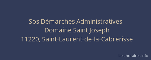 Sos D&eacute;marches Administratives