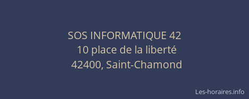 SOS INFORMATIQUE 42
