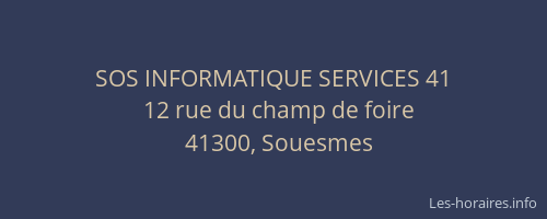 SOS INFORMATIQUE SERVICES 41