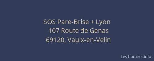 SOS Pare-Brise + Lyon