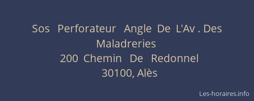 Sos   Perforateur   Angle  De  L'Av . Des  Maladreries