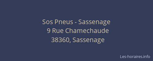 Sos Pneus - Sassenage