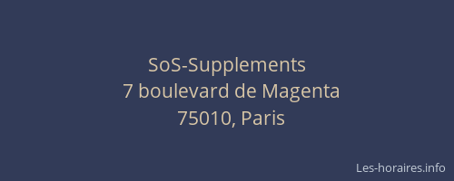 SoS-Supplements