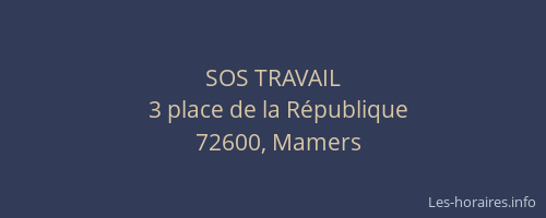 SOS TRAVAIL