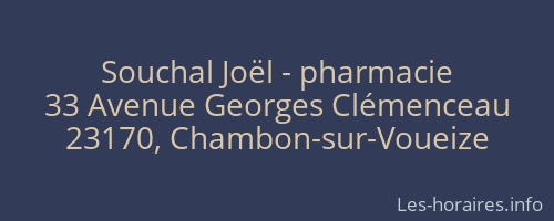 Souchal Joël - pharmacie