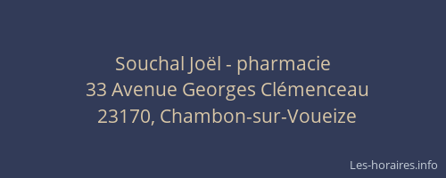 Souchal Jo&euml;l - pharmacie
