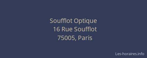 Soufflot Optique