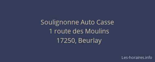 Soulignonne Auto Casse