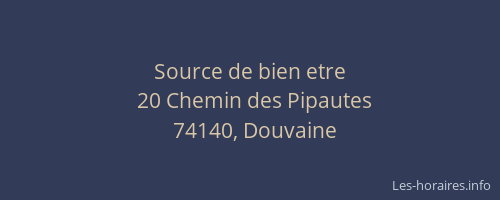 Source de bien etre