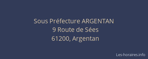 Sous Préfecture ARGENTAN