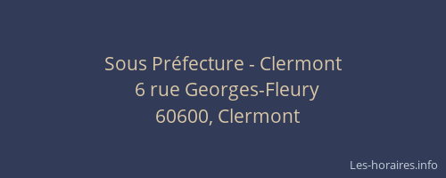 Sous Préfecture - Clermont