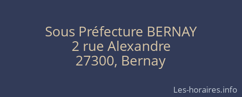 Sous Préfecture BERNAY