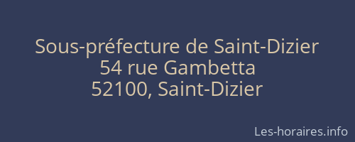 Sous-préfecture de Saint-Dizier