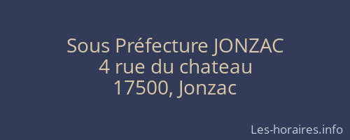Sous Préfecture JONZAC