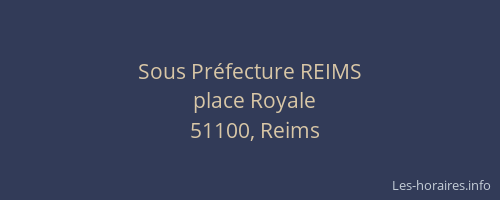 Sous Préfecture REIMS