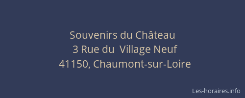 Souvenirs du Château