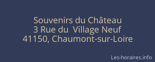 Souvenirs du Château