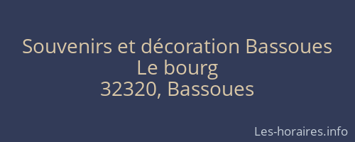 Souvenirs et décoration Bassoues