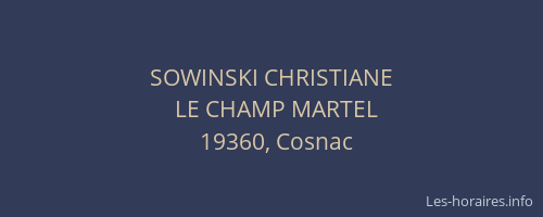 SOWINSKI CHRISTIANE