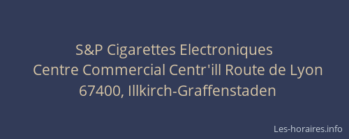 S&P Cigarettes Electroniques