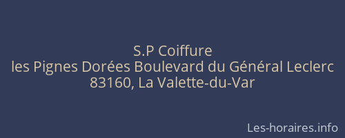 S.P Coiffure