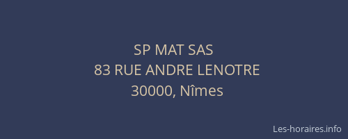 SP MAT SAS