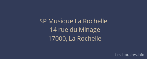 SP Musique La Rochelle