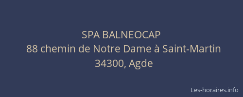 SPA BALNEOCAP
