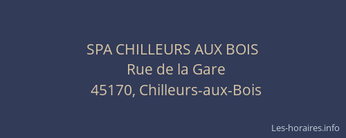SPA CHILLEURS AUX BOIS