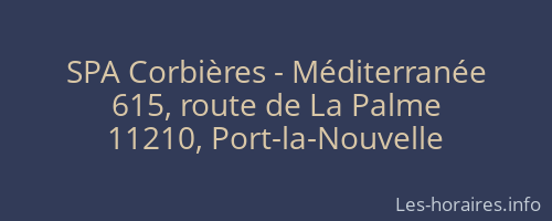 SPA Corbières - Méditerranée