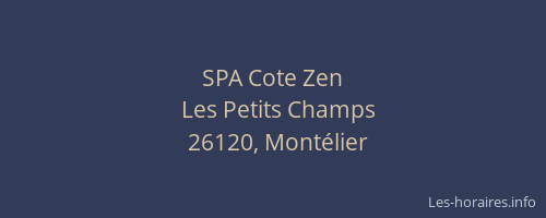 SPA Cote Zen
