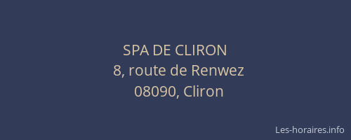SPA DE CLIRON