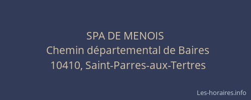 SPA DE MENOIS