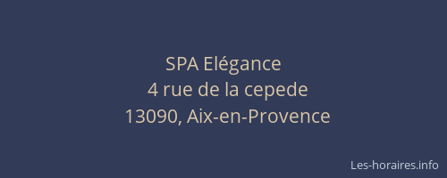 SPA Elégance
