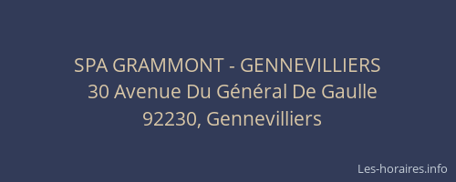 SPA GRAMMONT - GENNEVILLIERS