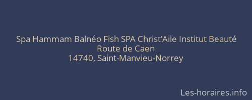 Spa Hammam Balnéo Fish SPA Christ'Aile Institut Beauté