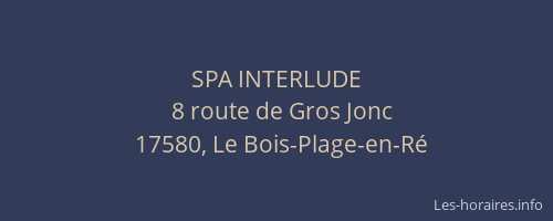 SPA INTERLUDE