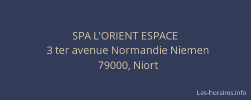 SPA L'ORIENT ESPACE