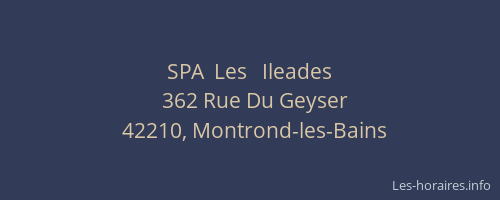 SPA  Les   Ileades