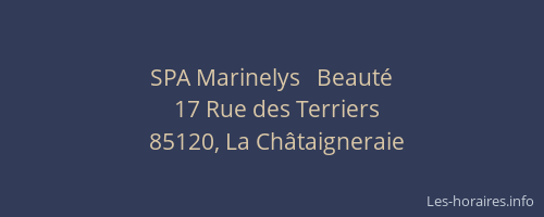 SPA Marinelys   Beauté