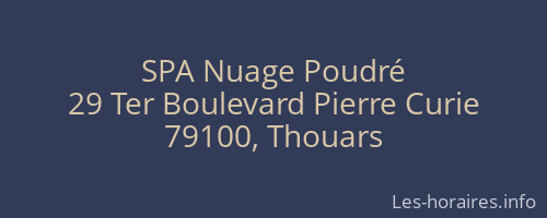 SPA Nuage Poudré