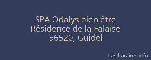 SPA Odalys bien être