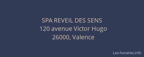 SPA REVEIL DES SENS