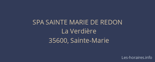 SPA SAINTE MARIE DE REDON