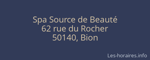 Spa Source de Beauté
