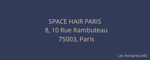 SPACE HAIR PARIS