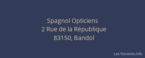 Spagnol Opticiens