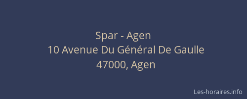 Spar - Agen