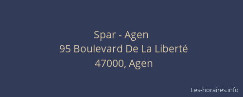 Spar - Agen