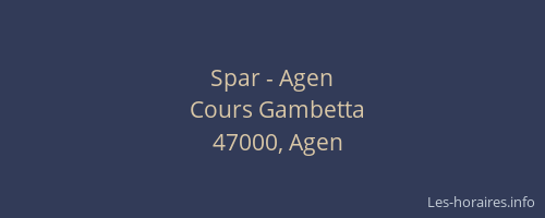Spar - Agen